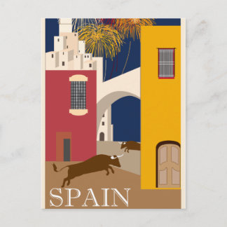 spain vintage travel postcard