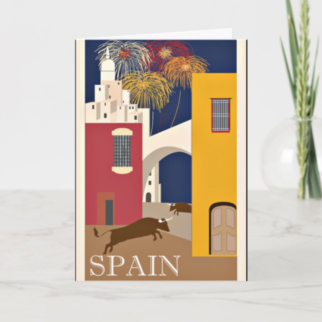 Spain - Vintage Travel Poster Card (Front)