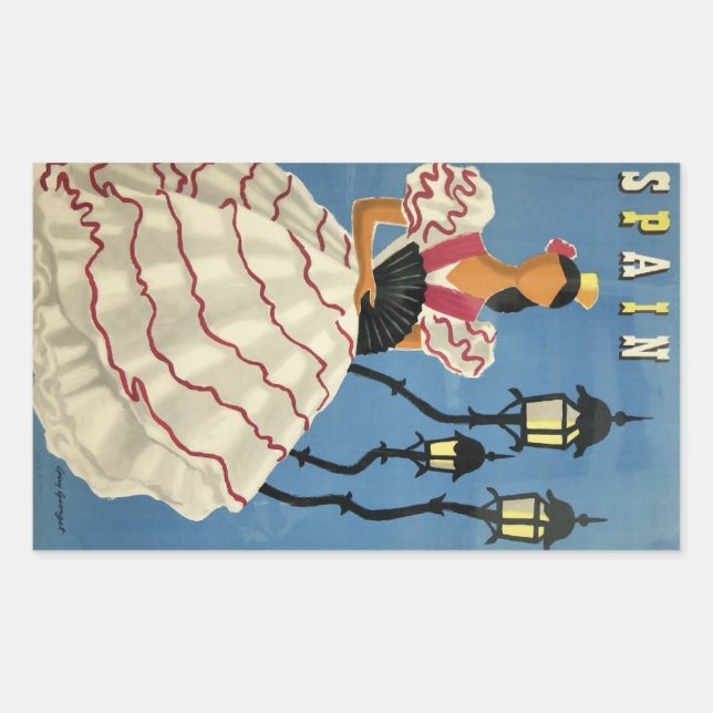 SPAIN Vintage Travel stickers (Front)