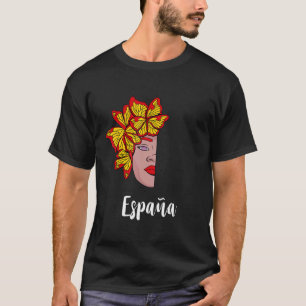 Spain Woman Butterfly Espana Spanish Roots Spanish T-Shirt