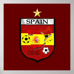Spain World Champions 1 star badge emblem Poster