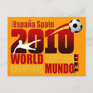 Spain World Champions 2010 España Campeona Del Mun Postcard