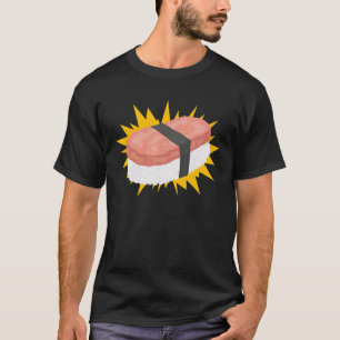 Spam Musubi Food Instruction Diagram Japanese Hawa T-Shirt