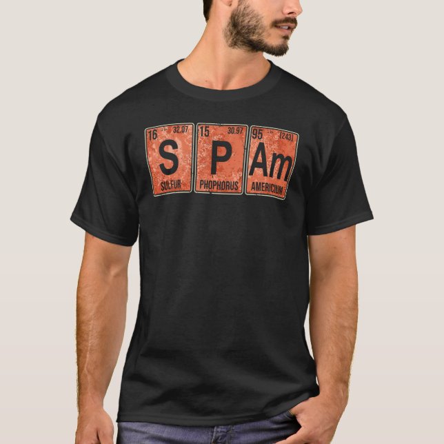 Spam Periodic Table of Elements Canned Cooked Pork T-Shirt (Front)