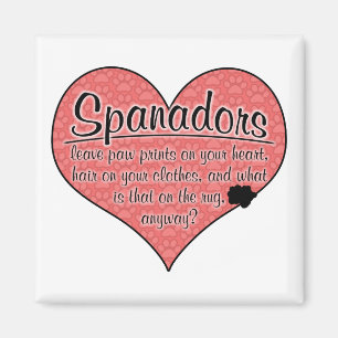 Spanador Paw Prints Dog Humour Magnet