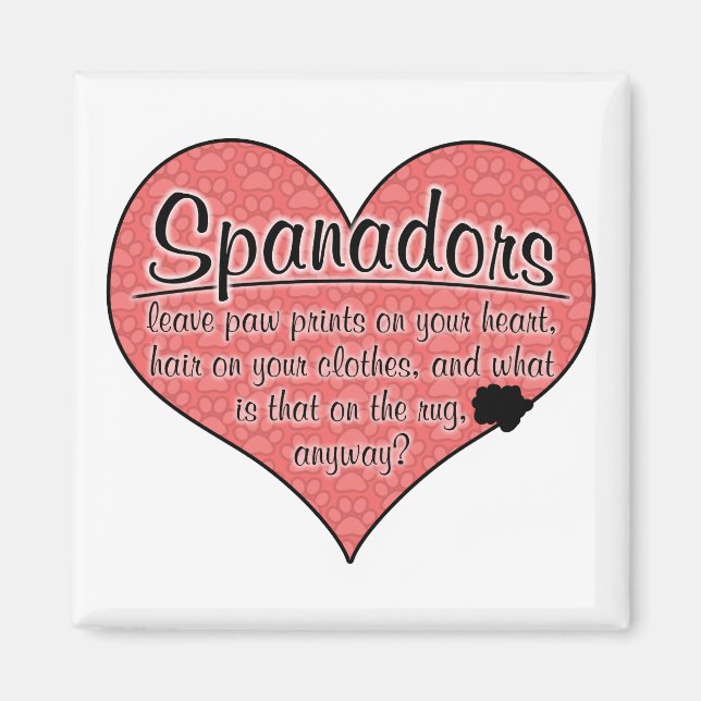 Spanador Paw Prints Dog Humour Magnet (Front)