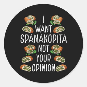 Spanakopita Fresh Greek Roots Fresh Greek Spanakop Classic Round Sticker