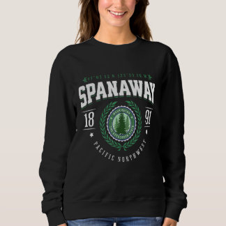 Spanaway Washington Pine Tree WA Souvenir Retro Sweatshirt