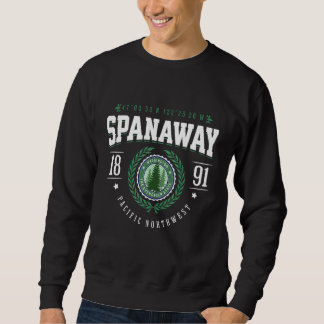Spanaway Washington Pine Tree WA Souvenir Retro Sweatshirt
