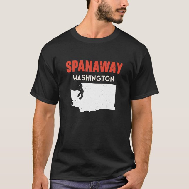 Spanaway Washington USA State America Travel Washi T-Shirt (Front)