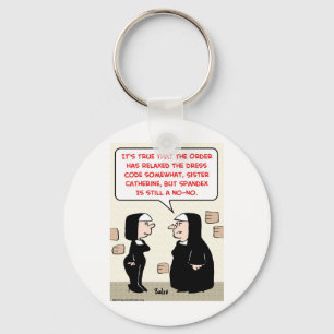 spandex nuns no-no dress code key ring