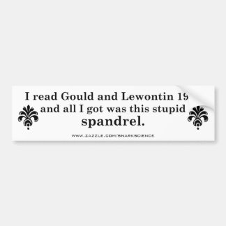Spandrels Bumper Sticker
