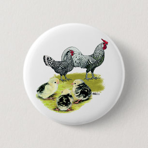 Spangled Hamburg Family 6 Cm Round Badge