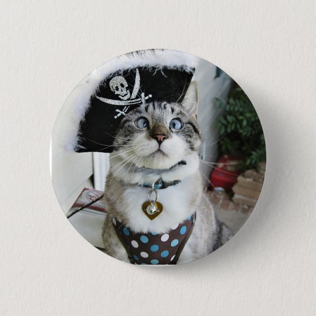 Spangles says "Aye Aye Captain!" 6 Cm Round Badge (Front)