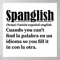 Spanglish Funny Definition Spanish English