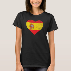 Spaniard Spanish Espana Flag Heart I Love Spain T-Shirt