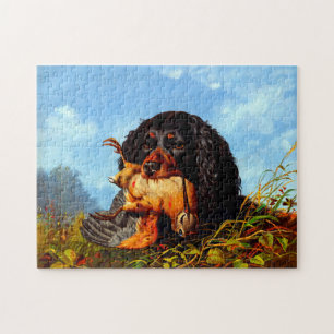 Spaniel and Woodcock Arthur Fitzwilliam Tait 1861 Jigsaw Puzzle
