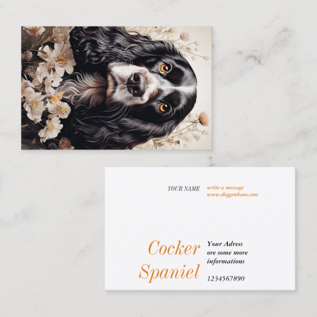 Spaniel  business card (Front/Back)