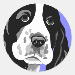 Spaniel Classic Round Sticker