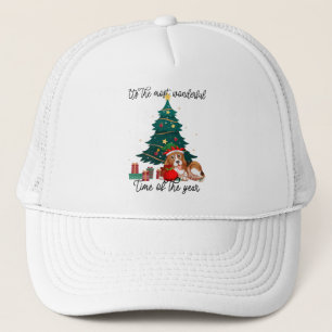 spaniel dog it's the most wonderful time trucker hat