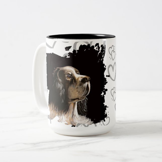 Spaniel dog love mug  (Front Left)
