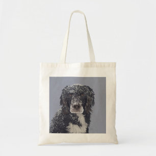 Spaniel dog mix pet portrait tote bag