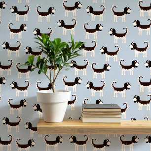 Spaniel Dog Pattern Wallpaper