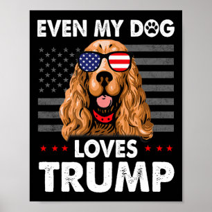 Spaniel Even My Dog Loves Trump Funny  Poster
