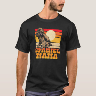 Spaniel Mama Cute Retro Cocker 80s Sunset Vintage T-Shirt