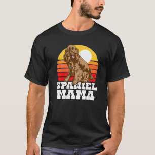 Spaniel Mama Cute Retro Cocker 80s Sunset Vintage T-Shirt