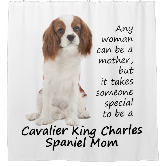 Spaniel Mum Shower Curtain (Front)