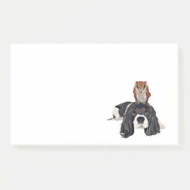 SPANIEL & OWL POST-IT NOTES (Front)