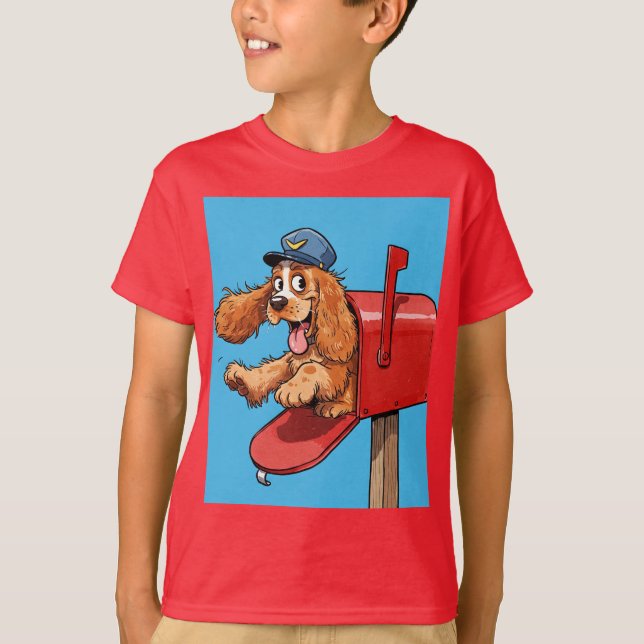  Spaniel Postman, by Natasha Us  T-Shirt (Front)