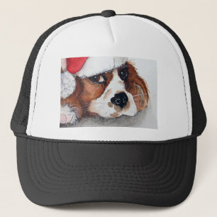 Spaniel puppy trucker hat