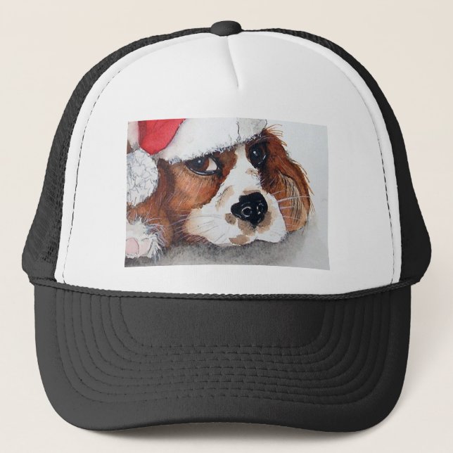 Spaniel puppy trucker hat (Front)