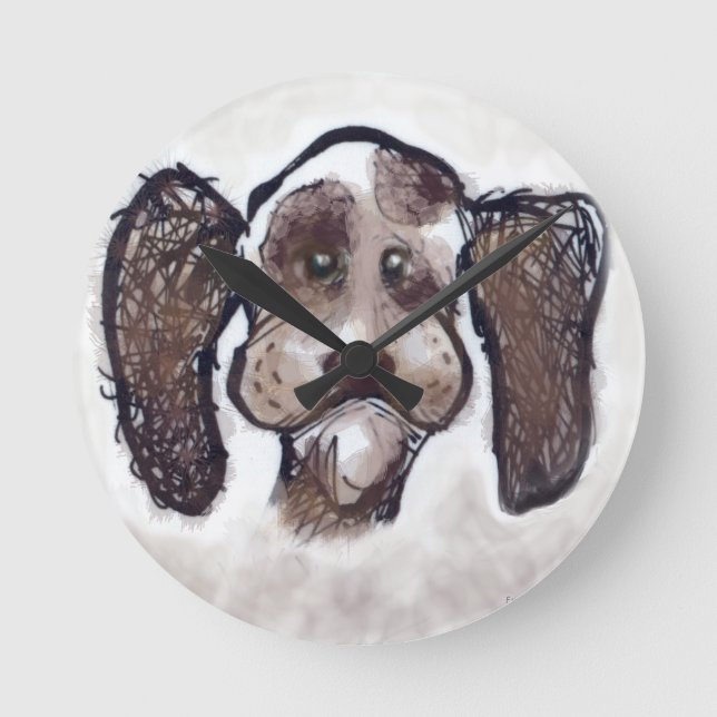 Spaniel Round Clock (Front)