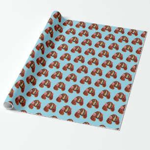 Spaniel With Pink Earmuffs Wrapping Paper