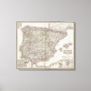 Spanien, Portugal Canvas Print