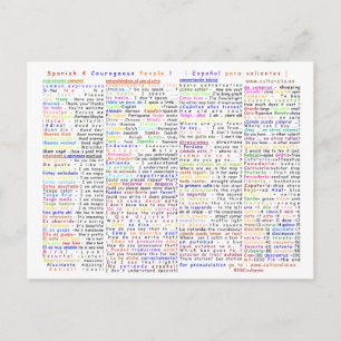 Spanish 4 Courageous People Postcard