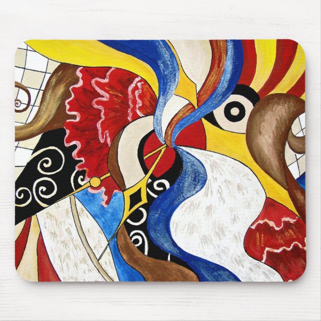Spanish abstract art painting mouse mat (Front)