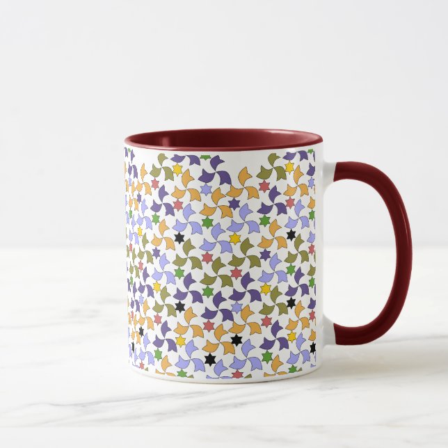 Spanish Alhambra style Tile Mosaic Pattern Mug (Right)