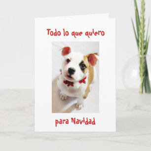 Spanish : All I want for Christmas...is you Holiday Card