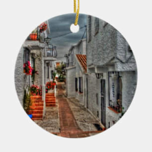 Spanish Alleyway Ceramic Tree Decoration