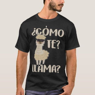 Spanish Alpaca Cinco De Mayo Kids  Como Te Llamas T-Shirt