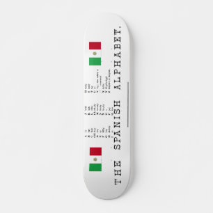 Spanish Alphabet Skateboard