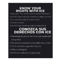 Spanish and English Know Your Rights ICE