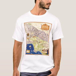 Spanish and Mexican Ranchos of Los Angeles Map T-Shirt