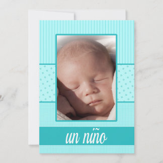 spanish Baby Boy Birth Announcement