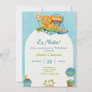 Spanish Baby Boy Shower Invitation