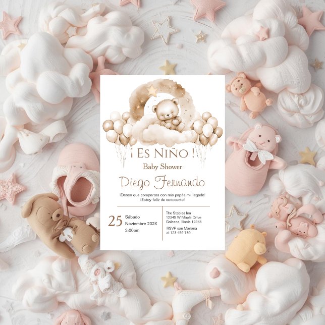 Spanish Baby Shower Boy invitation (Creator Uploaded)